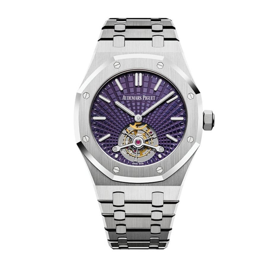 Audemars-Piguet-Royal-Oak-Tourbillon-Extra-Thin-Stainless-Steel-Purple-Index-Steel-41mm-26522ST.OO.1220ST.01 Audemars Piguet Royal Oak Tourbillon Extra-Thin 26522ST Exclusive Clone Edition - Image 1