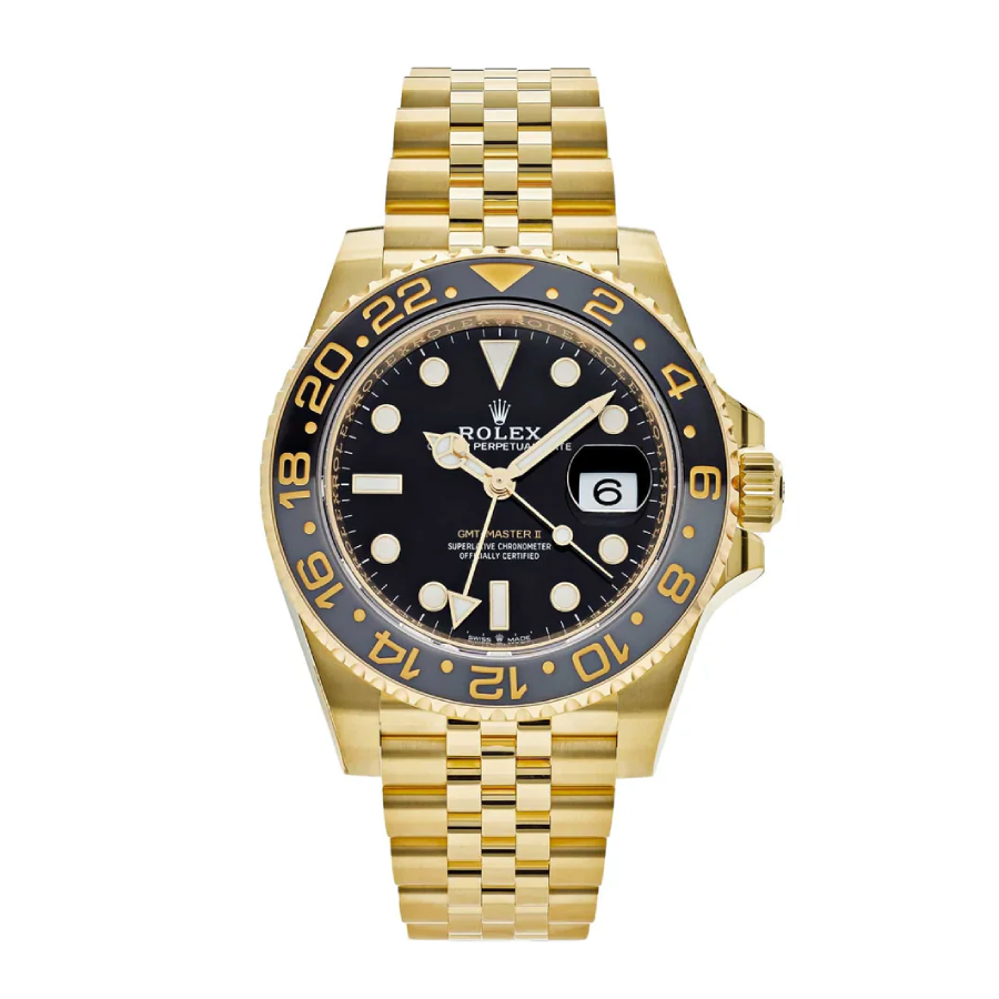Rolex Gmt Master II Gold Black Dial Replica Rolex GMT-Master II 116718LN "Yellow Gold Black Dial" Next Level Replica - Image 1