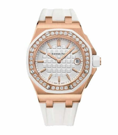 ap-royal-oak-white-dial-rubber-diamond-bezel-replica-watch