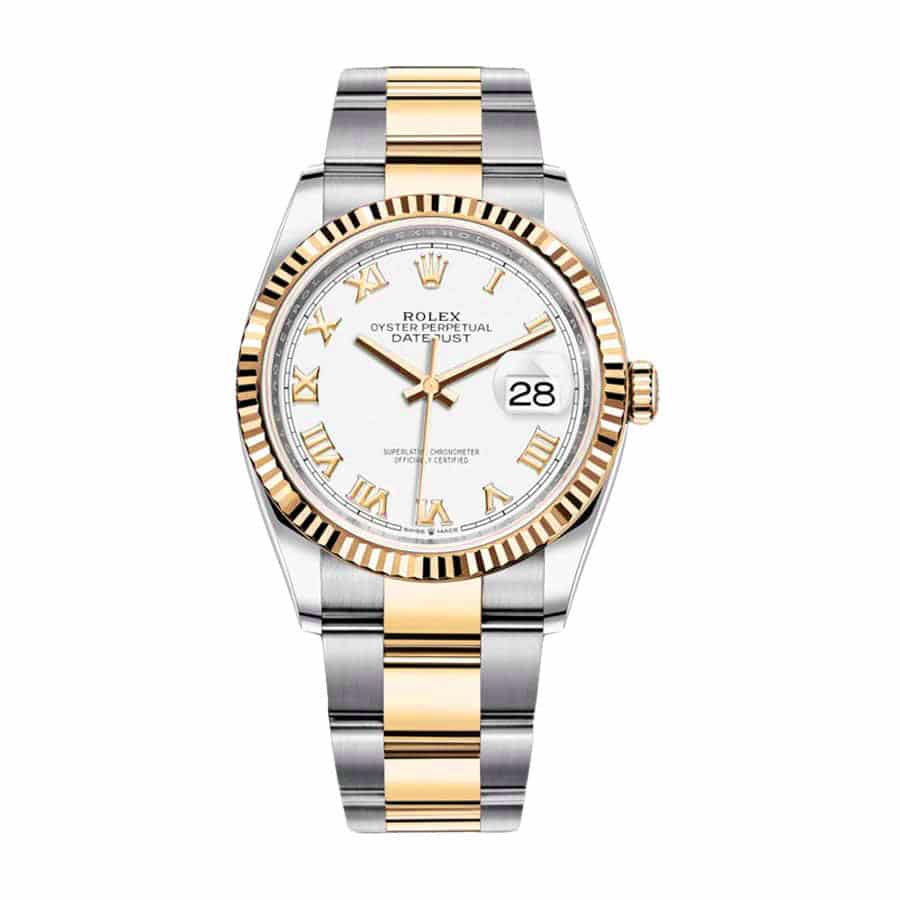 rolex-datejust-126231lc-steel-yellow-gold-automatic-white-dial-oyster-replica Rolex Datejust 126300 "White Roman Dial" Authentic Copy 1:1 - Image 1