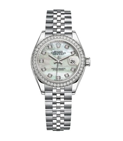 rolex-datejust-28mm-279384rbr-white-gold-automatic-silver-with-diamond-dial-replica