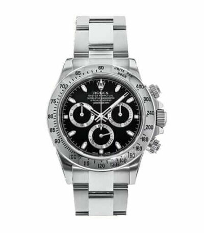 rolex-daytona-steel-black-dial-replica