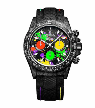 rolex-daytona-diw-carbon-motley-unique-version-multi-color-dial-counter-replica