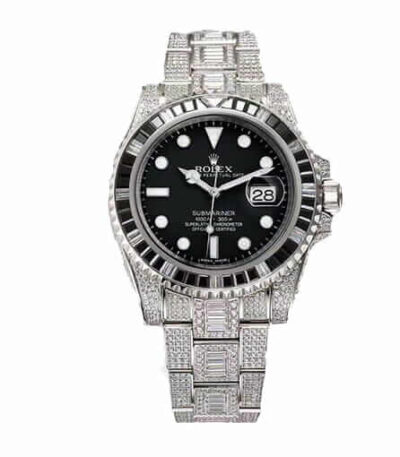 rolex-submariner-date-diamond-black-bezel-replica-watch