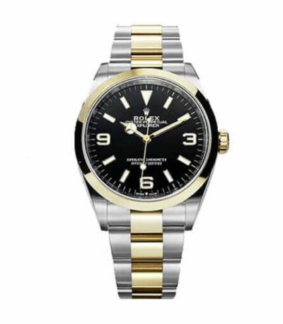 rolex-gmt-master-black-dial-yellow-gold-steel-replica-watch
