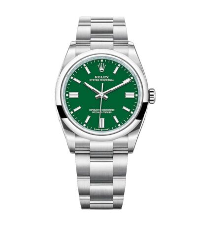 rolex-oyster-perpetual-green-dial-126000-replica