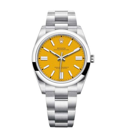 rolex-oyster-perpetual-orange-dial-124300-replica