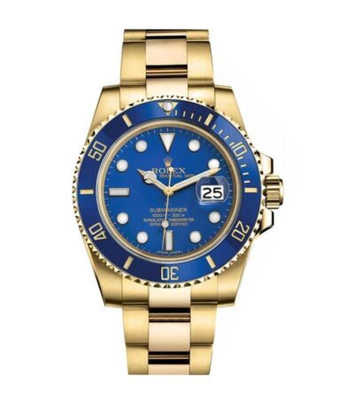 rolex-submariner-blue-dial-gold-116618lb-replica