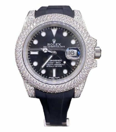 rolex-submariner-flex-rubber-strap-iced-out-bezel-40mm-1163363-replica