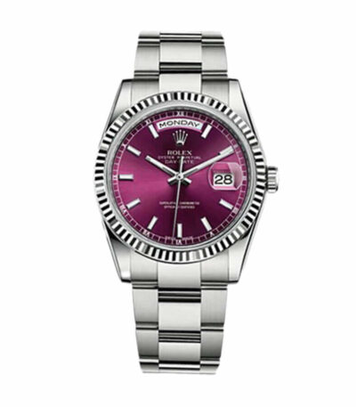 rolex-day-date-white-gold-red-dial-steel-replica-watch