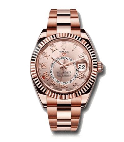 rolex-sky-dweller-rose-gold-steel-replica-watch